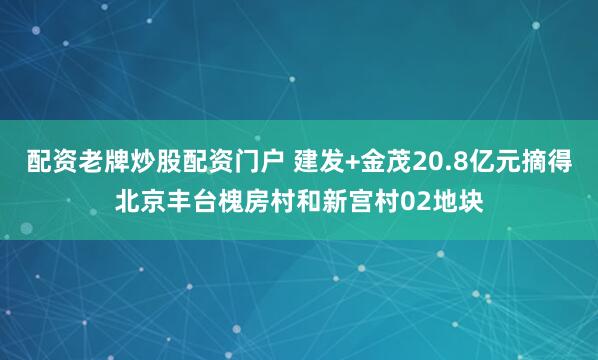 配资老牌炒股配资门户 建发+金茂20.8亿元摘得北京丰台槐房村和新宫村02地块
